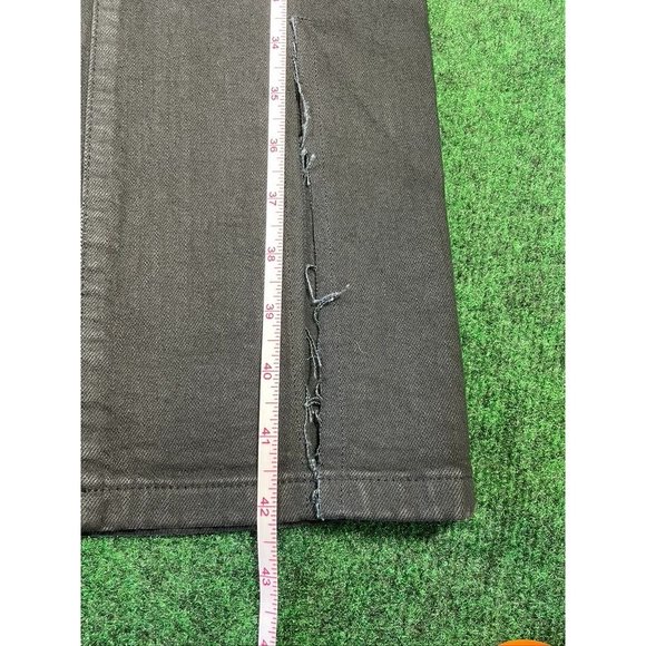 Frame Black Cut Off Waist Mini Boot Slit in Film Noir Jeans Womens Sz 30 - Picture 5 of 12